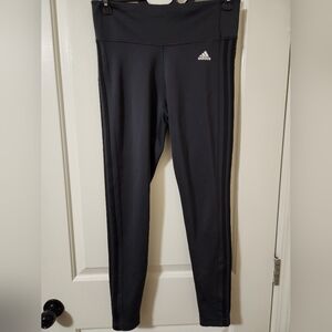 Adidas Black Leggings Athletic Performance Fit